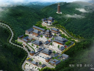 海宁龙王寺古建规划设计布局图